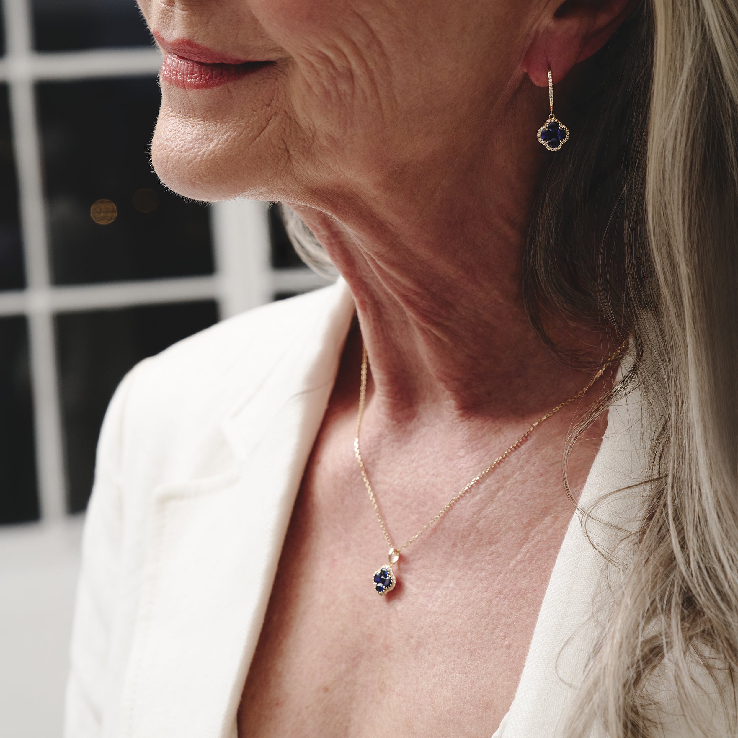 Alegria Lab Sapphire Pendant 1.00ct in 18k Gold Vermeil